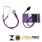 Kit Ap. Pressão Esfigmomanômetro + Estetoscópio Roxo PA Med
