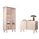 Kit Aparador Buffet Benvenuto e Cristaleira Evora Pés de Aço Kit Aparador Buffet Benvenuto e Cristaleira Evora Pés de Aço