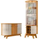 Kit Aparador Buffet Gadi e Cristaleira Marília Orgânico M07 Cinamomo Off White - Lyam Decor
