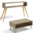 Kit Aparador Com Mesa De Centro Mônaco Pés Palito L03 Castanho Kit Aparador Com Mesa De Centro Mônaco Pés Palito L03 Castanho