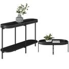 Kit Aparador Decorativo Para Sala Estar Industrial com Mesa de Centro Nord L05 Preto - Lyam Decor Kit Aparador Decorativo Para Sala Estar Industrial com Mesa de Centro Nord L05 Preto - Lyam Decor