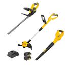 Kit Aparador Grama + Cerca Viva + Soprador de Folhas 2 Bat 18V 2AH SAAVK Vonder