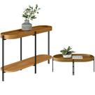 Kit Aparador Para Sala Estar Industrial com Mesa Centro Caramelo Nord L05 Nature Preto - Lyam Decor Kit Aparador Para Sala Estar Industrial com Mesa Centro Caramelo Nord L05 Nature Preto - Lyam Decor
