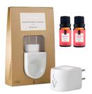 Kit Aparelho Aromatizador Porcelana Via Aroma com Essencia Melancia e Morango Sweet
