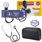 Kit Aparelho de Pressão Arterial Esfigmomanômetro Pediatrico Infantil Aneroide Premium Estetoscópio Simples Profissional
