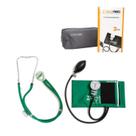 Kit Aparelho De Pressão E Estetoscópio Verde - Pa med