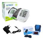 Kit Aparelho Medir Pressão Braço Eletrico + Oximetro G-tech