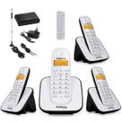 Kit Aparelho Telefone Bina 3 Ramal Entrada Chip Celular 3G