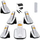 Kit Aparelho Telefone Bina 5 Ramal Entrada Chip Celular 3G