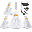 Kit Aparelho Telefone Bina Entrada Chip Celular 3G 3 Ramal