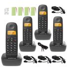 Kit Aparelho Telefone Fixo Sem Fio Digital 3 Ramal Intelbras