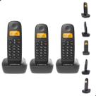 Kit Aparelho Telefone Sem Fio 2 Ramal Bina Alcance 50 A 300m Combo Oficial