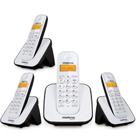Kit Aparelho Telefone Sem Fio 3 Ramal Bina Alcance 50 a 300M