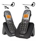 Kit Aparelho Telefone Sem Fio Ramal Ts 5122 Bina 2 Headset
