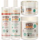 Kit Apice África Baobá Shampoo Condicionador Mascara Creme De Pentear Completo Profissional