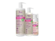 Kit apice cachos ativador 1l gelatina 500ml e mousse 210ml
