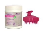 Kit apice cachos ativador e escova massageadora