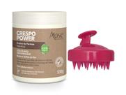 Kit apice cachos creme de pentear e escova massageadora