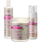 Kit Apice Cachos Nutritivo Gelatina 300ml Mousse 210ml Ativador Modelador 500g