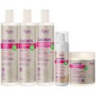 Kit Apice Cachos Shampoo + Condicionador + Gelatina + Ativador + Mousse Definição Vegano Completo