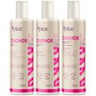 Kit Apice Cachos Shampoo + Condicionador + Gelatina Ativadora Nova Fragrância 300ml
