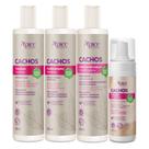 Kit Ápice Cachos Shampoo, Condicionador, Gelatina e Mousse