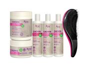 Kit apice escova magica + cachos shampoo condi e mais
