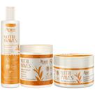 Kit Apice Nutri Waves Mascara + Creme De Pentear + Gelatina Acidificante Tratamento Vegano Completo