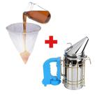 Kit Apicultura Coador p/ Mel + Fumegador com USB