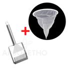 Kit Apicultura Coador p/ Mel + Garfo Invertido todo em Inox