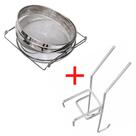 Kit Apicultura Peneira Extensível de dupla camada Inox + Escorredor Inox para balde de mel