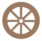 kit aplique 2 Rodas De Carroça Fazenda Decoração Festa 29 Cm Mdf Cru mandala com fita dupla face