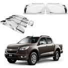 Kit Aplique Cromado Maçaneta Retrovisor Chevrolet S10 2012 à 2016