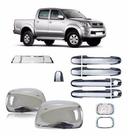 Kit Aplique Cromado Maçaneta Retrovisor Traseira Moldura Pisca Hilux 2005 à 2011 - Shekparts