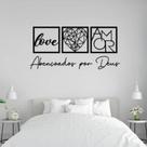 Kit Aplique Decorativo Love Quadro Decoração de Parede em MDF