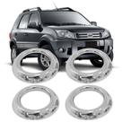 Kit Aplique Difusor Entrada De Ar Painel Ecosport 2007 A 2012 Cromado - Nk Brasil