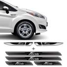 Kit Aplique Lateral New Fiesta + Soleira Da Porta Protetora