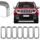 Kit aplique Maçaneta + Grade Jeep Renegade 2015 até 2018