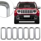 Kit aplique Maçaneta + Grade Jeep Renegade 2015 até 2018
