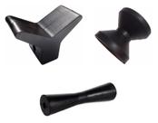 Kit Apoio Y + Rolete 80x80 + Rolete 45x170 Borracha Carretas