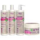 Kit Apse Cachos Shampoo + Condicionador + Mascara + Gelatina Ativadora Cachos Grande Profissional