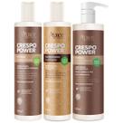 Kit Apse Crespo Power Shampoo + Condicionador + Gelatina Umidificadora Ativadora Grande Vegano