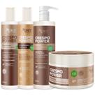 Kit Apse Crespo Power Shampoo Condicionador Mascara Gelatina Ativadora Grande Completo Vegano