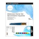 Kit Aquarela Daler & Rowney Tinta + Pincel + Painel 16 Peças