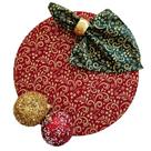 Kit Arabesco Natal 8 Lugar Capa Sousplat Base Guardanapo PG