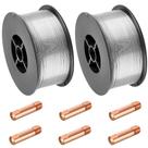 Kit Arame Solda Mig Revestido Uso Sem Gás 0,8mm E71T-SG Rolo 1kg - Galzer + 6 Bicos 0,8mm Kit Arame Solda Mig Revestido Uso Sem Gás 0,8mm E71T-SG Rolo 1kg - Galzer + 6 Bicos 0,8mm