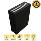 Kit Arandela Duo Led 4w Ip65 3000k Preto 2 Fachos Duplo