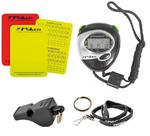 Kit Árbitro Futebol Profissional Cartão + Cronômetro + Apito Sabiá Poker