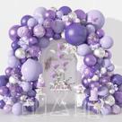 Kit Arco de Balões Amandir Purple para Festa de Menina Borboleta