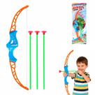 Kit arco e flecha infantil brinquedo super mira tiro ao alvo pontaria arqueiro 3 flechas ventosa gruda menino menina